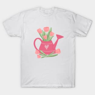 Tulips in a watering can T-Shirt